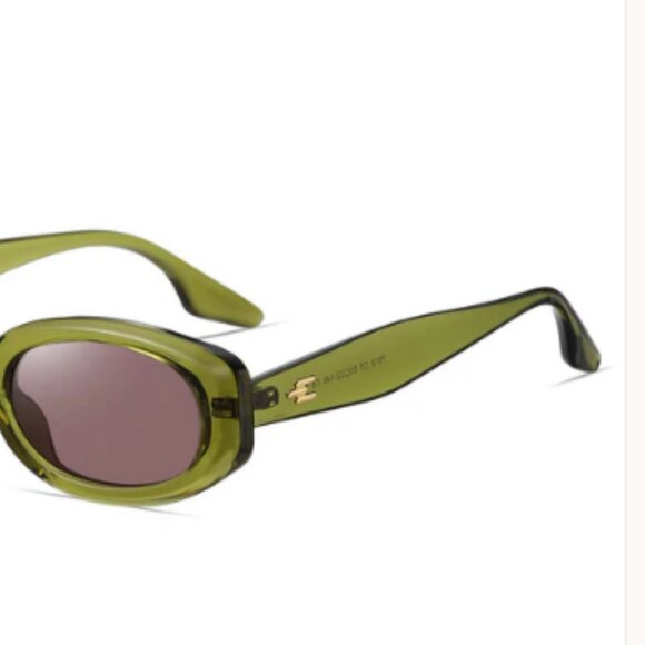 Fozono Polarized Sunglasses for Women Men Classic Retro Green Oval - Picture 2 of 4